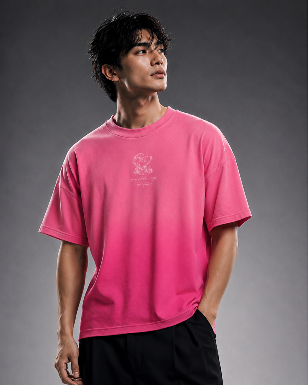 Hell ombré tee (Pink)