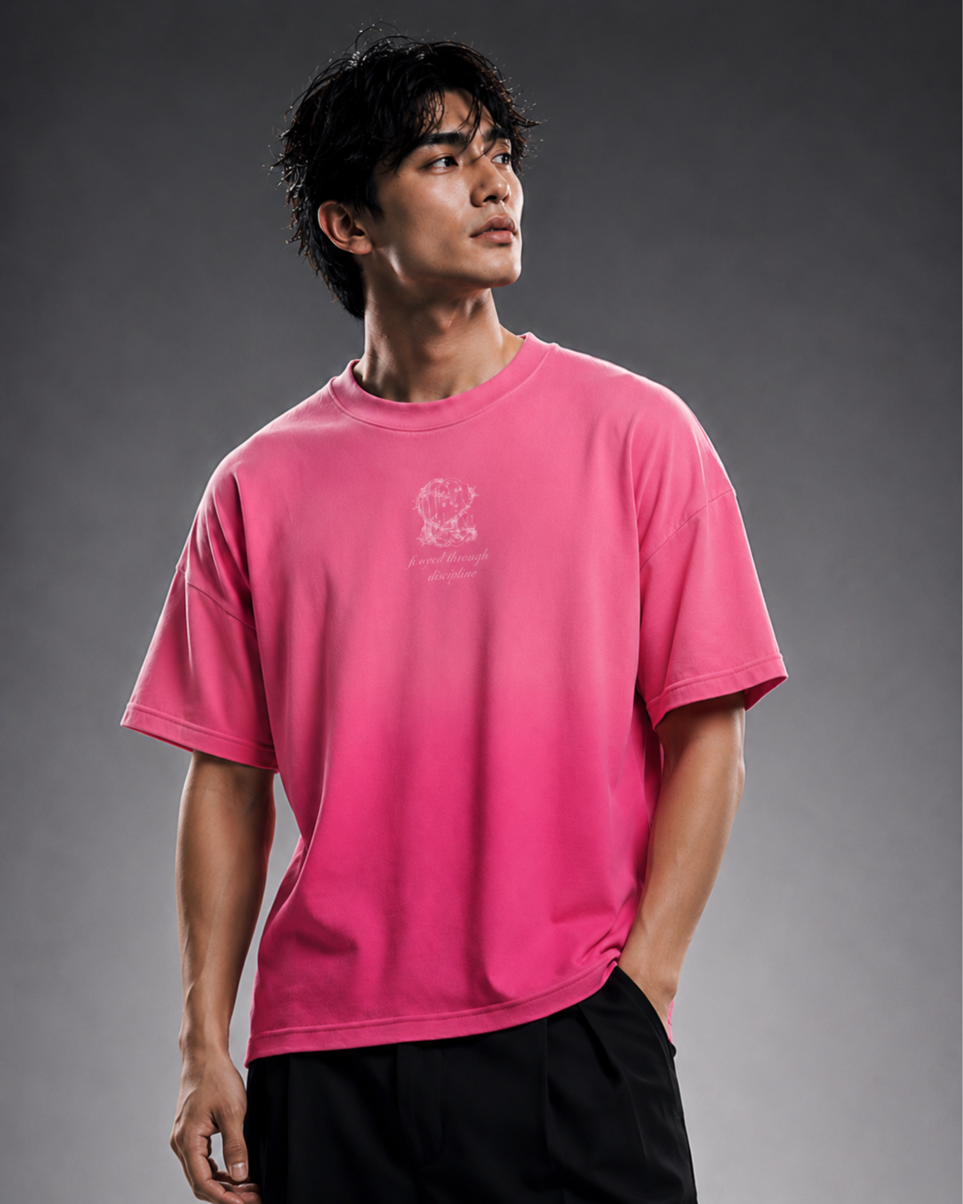 Hell ombré tee (Pink)