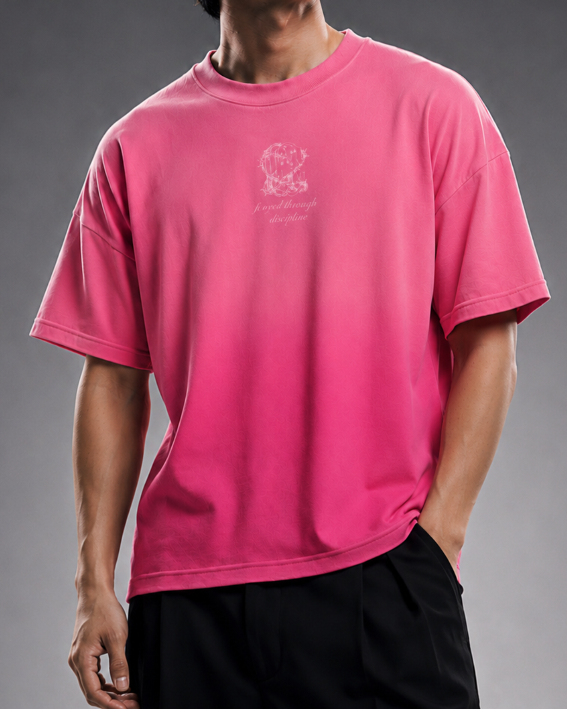 Hell ombré tee (Pink)
