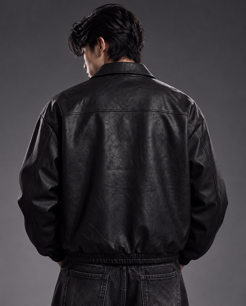 Floral Embroidered Leather Jacket