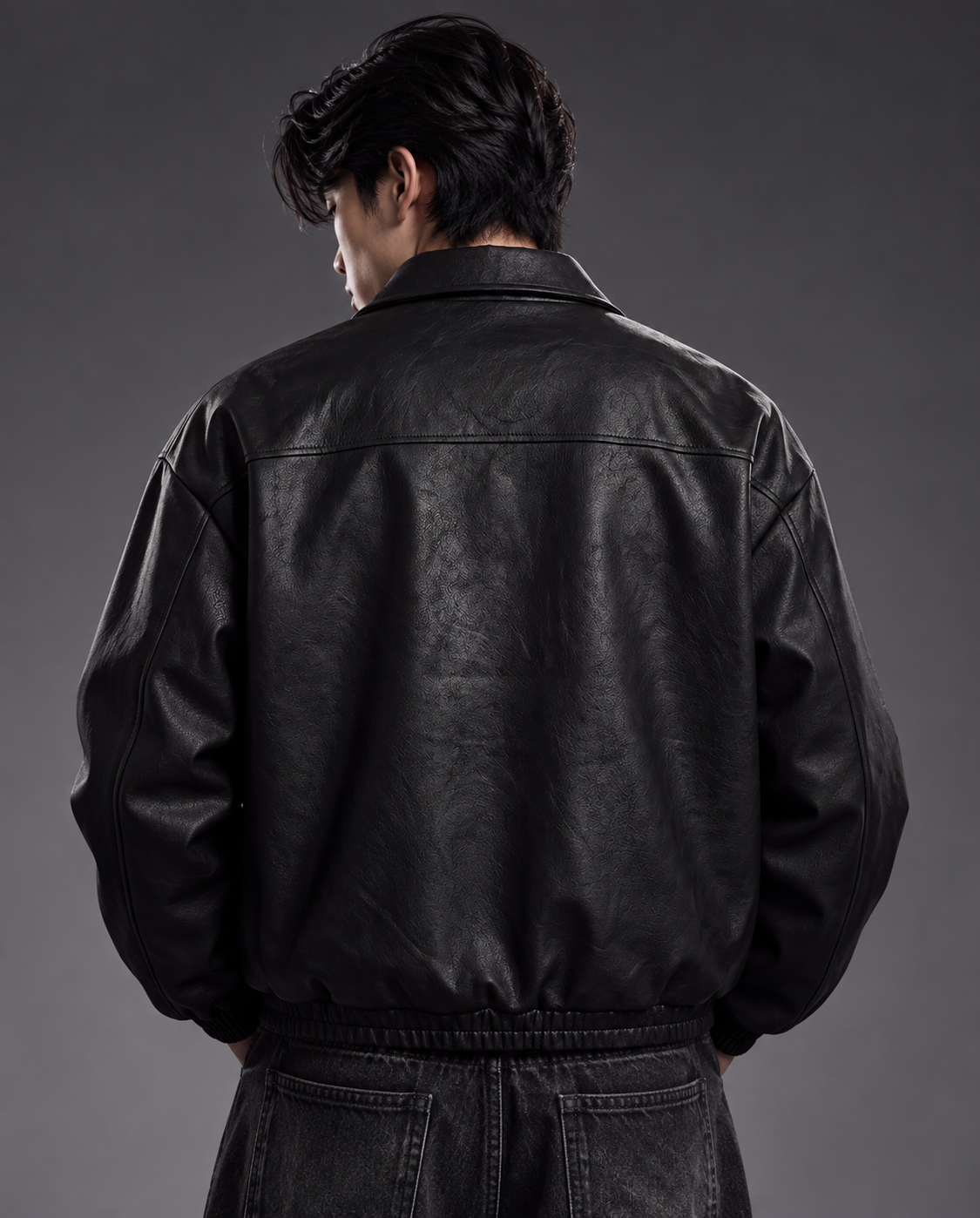 Floral Embroidered Leather Jacket
